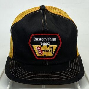 Vintage Custom‎ Farm Seeds CFS Snapback Trucker Hat Patch Mesh K-Products